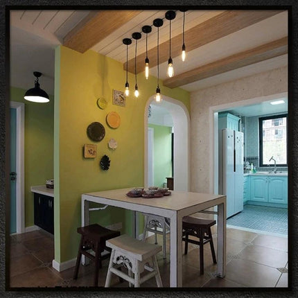 Apiciform Retro LED Bulb for Everyday Home Lighting illuminating a cozy dining nook with warm 360-degree even light