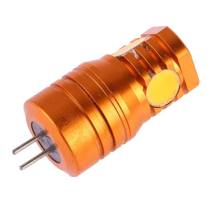 Warm LED Bulb for Cozy Home and Office Lighting - compact orange LED bulb emitting soft warm glow for reading and relaxed ambiance