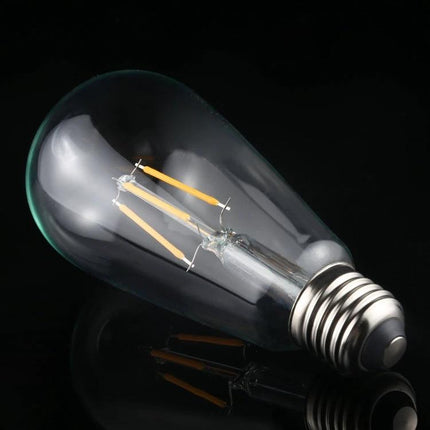 Retro LED Filament Bulb for Everyday Home Lighting Ambience - vintage-style clear bulb with 360-degree warm ambient glow, energy-efficient filament design