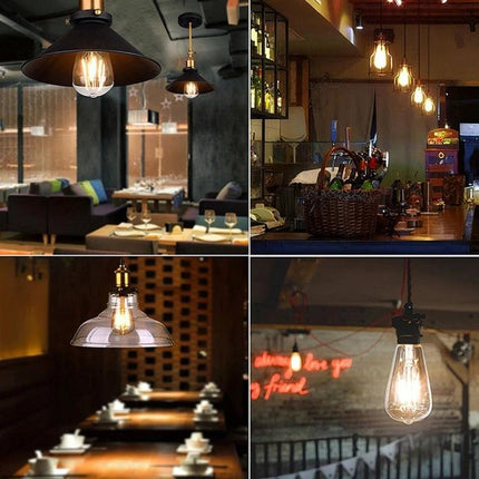 Retro LED Filament Bulb for Everyday Home Lighting Ambience in cozy restaurant and home pendant lighting, vintage look with 360-degree ambient glow