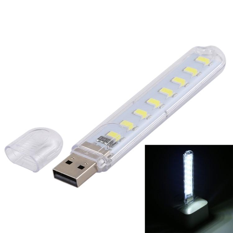 Portable 3W USB LED Book Light with 8 SMDs for Night Reading