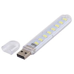 Portable 3W USB LED Book Light with 8 SMDs for Night Reading