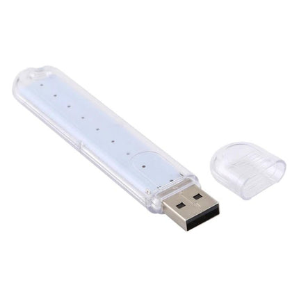 USB LED Book Light for Evening Reading and Travel - slim USB-powered LED clip light with cap, ideal for bedside or travel reading