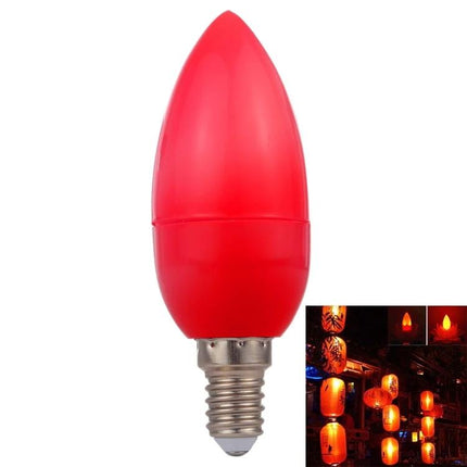 A Practical LED Bulb for Illuminating Home Spaces Daily red candle-shaped LED bulb for living room, bedroom or kitchen accent lighting