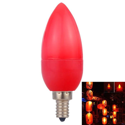 A Versatile LED Bulb for Everyday Home Lighting Needs - red vintage-style LED bulb with E12 base, soft 360° glow for lamps and decorative fixtures