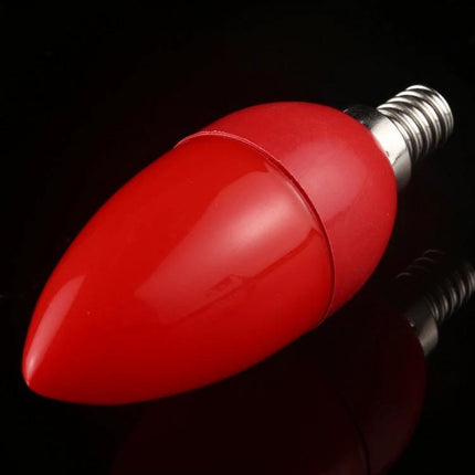 A Versatile LED Bulb for Everyday Home Lighting Needs - red vintage-style LED bulb with E12 base, efficient 360-degree soft illumination