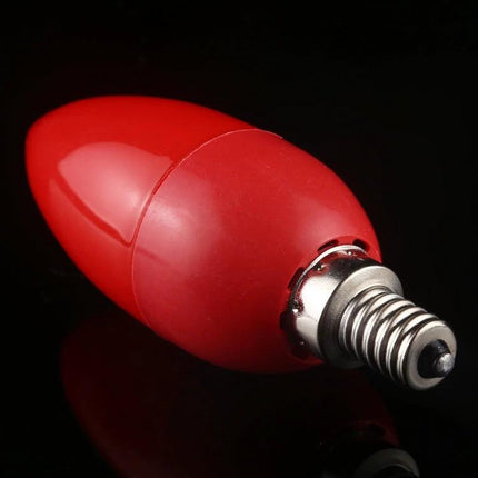 A Versatile LED Bulb for Everyday Home Lighting Needs - red vintage-style LED bulb with E12 screw base, even 360-degree illumination, glare-free