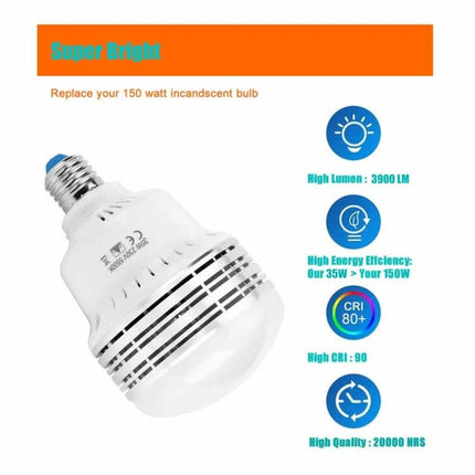 Manto Light Bulb for Home Photography and Video – LED bulb showing high lumen, CRI 90, energy-efficient 35W equivalent, even illumination for photos