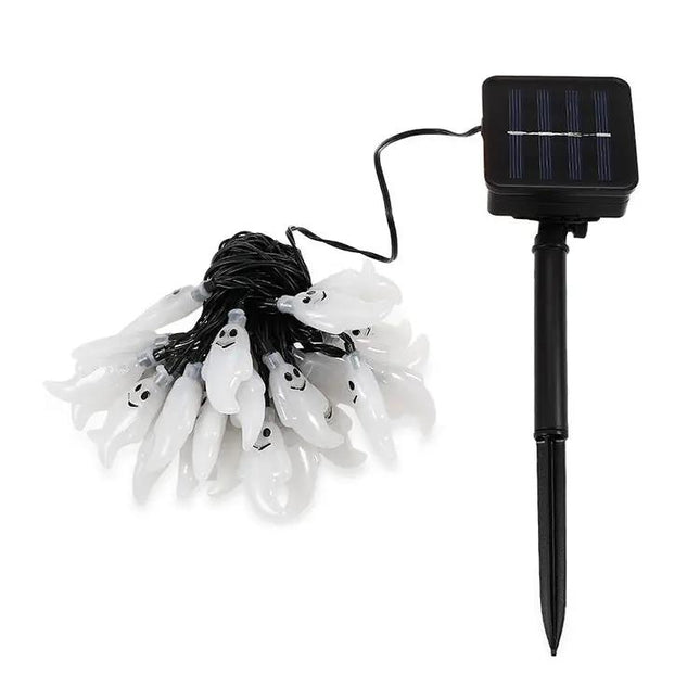 Ghost Shape Solar LED String Lights For Outdoor Garden Decor