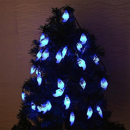 Ghost Shape Solar LED String Lights For Outdoor Garden Decor