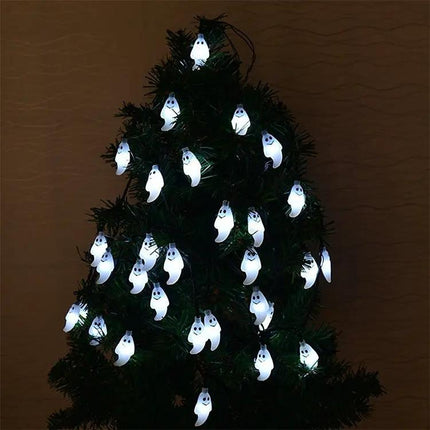 Ghost Shape Solar LED String Lights For Outdoor Garden Decor