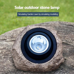 Solar-Enhanced Simulated Stone LED Spotlight for Outdoor Gardens and Lawns