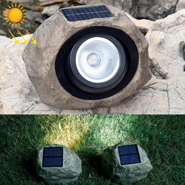 Solar-Enhanced Simulated Stone LED Spotlight for Outdoor Gardens and Lawns