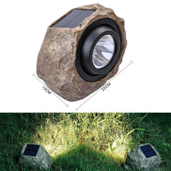 Foco de piedra simulada con energía solar, luz LED IP65, lámpara de césped para jardín al aire libre a prueba de agua