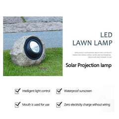 Solar-Enhanced Simulated Stone LED Spotlight for Outdoor Gardens and Lawns