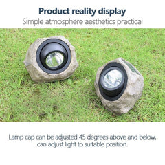 Solar-Enhanced Simulated Stone LED Spotlight for Outdoor Gardens and Lawns