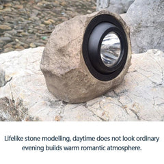 Solar-Enhanced Simulated Stone LED Spotlight for Outdoor Gardens and Lawns