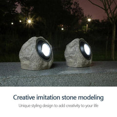 Solar-Enhanced Simulated Stone LED Spotlight for Outdoor Gardens and Lawns