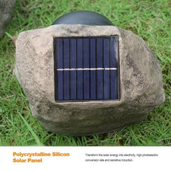 Solar-Enhanced Simulated Stone LED Spotlight for Outdoor Gardens and Lawns