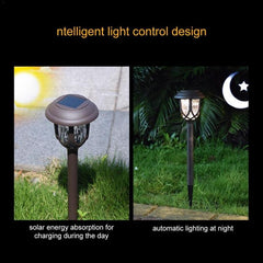 Elegant Solar-Powered LED Garden Lamp - Waterproof Outdoor Lighting for Gardens and Patios