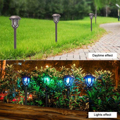 Lámpara de jardín decorativa LED impermeable IP65 para exteriores con energía solar y café