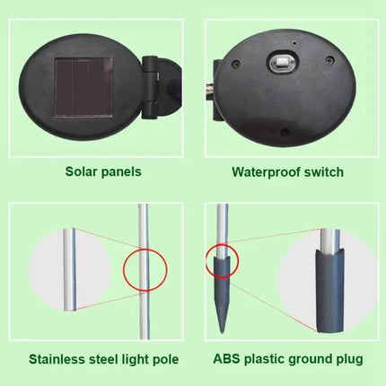 Simulated Lily 4-Head Solar Outdoor LED Lawn Lamp Decorative | Syndmart