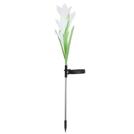 Simulated Lily 4-Head Solar Outdoor LED Lawn Lamp Decorative
