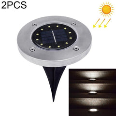 Solar-Powered LED Underground Garden Lights - 2 Pack Waterproof Outdoor Lamps