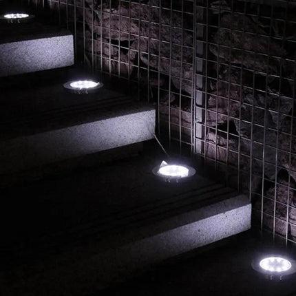2 Pack Solar Underground Garden Lights For Walkways