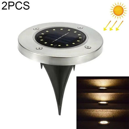 2 Pack Solar Underground Garden Lights For Walkways
