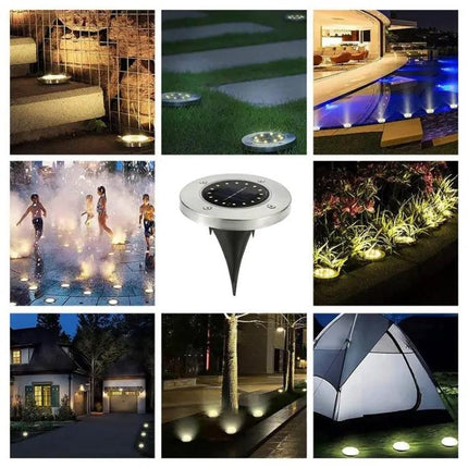2 Pack Solar Underground Garden Lights For Walkways