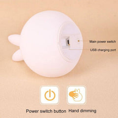 Charming 7-Color Mood Light with USB Charging Rabbit Design