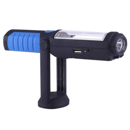 USB Charging Emergency Work Light With Magnetic Base portable hands-free LED with Micro USB charging port, USB output, swivel hook and magnetic base