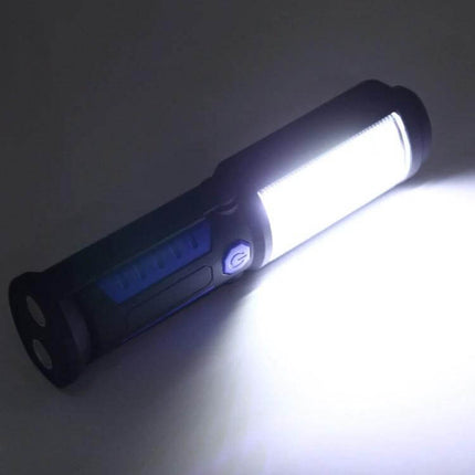 USB Charging Emergency Work Light With Magnetic Base illuminated portable work light with 360° swivel hook, magnetic base and USB charging for roadside, camping