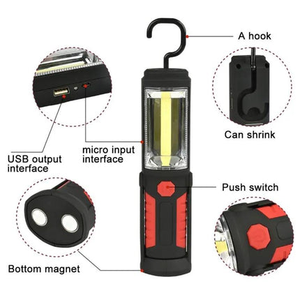 USB Charging Emergency Work Light With Magnetic Base