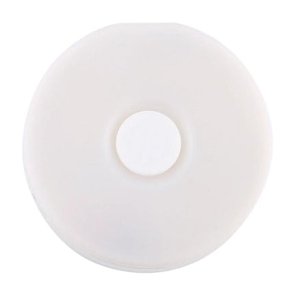 Compact USB Rechargeable Night Light for Home and Travel - white round portable bedside reading lamp with adjustable brightness