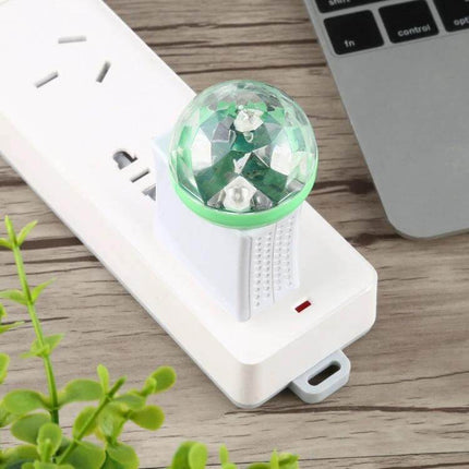 RGB USB LED Crystal Ball Stage Light For Parties And Clubs - compact USB plug RGB disco light with clear crystal lampshade