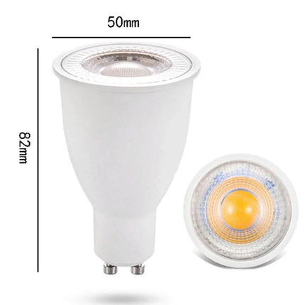 Practical Spotlight for Everyday Home and Office Lighting - GU10 LED spotlight, 50mm x 82mm, warm white beam for kitchens, hallways, workspaces