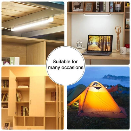 Compact LED Light Tube for Everyday Home and Desk Use - under-shelf and desk lighting for reading, work, shelving and camping, adjustable slim design