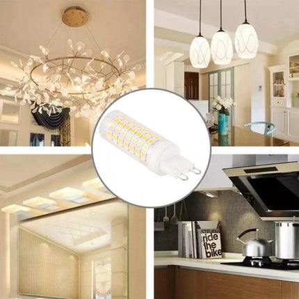 Essential LED Light Bulb for Daily Home Illumination shown in multiple home rooms providing steady, low-energy task lighting