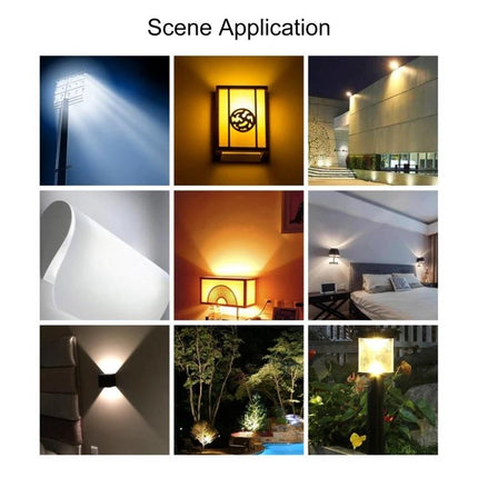 Glass Tube LED Bulb for Everyday Home Lighting Solutions showing multiple scene applications: indoor reading, bedroom, wall light, outdoor garden and pathway lighting.