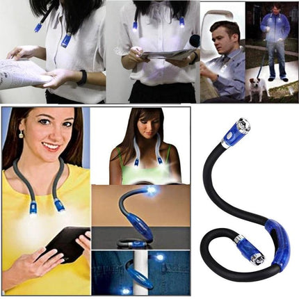 Hands-Free Neck Light for Daily Tasks and Adventures - wearable hands-free LED neck light for reading, hobbies, repairs, and outdoor use