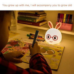 Whimsical Rabbit 3D LED Night Light with USB Recharge, Color-Changing Design