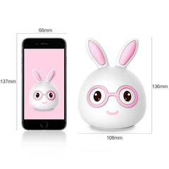 Whimsical Rabbit 3D LED Night Light with USB Recharge, Color-Changing Design