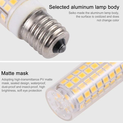 Soft Warm LED Corn Light for Daily Home Use - close-up of aluminum screw base and matte mask LED chips showing soft warm illumination