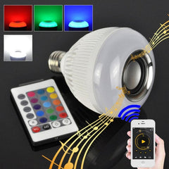 Smart E27 LED Bulb with Bluetooth Speaker and Remote Control