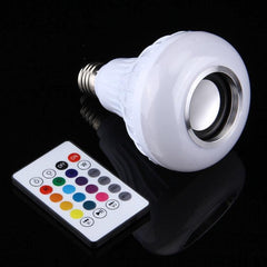 Smart E27 LED Bulb with Bluetooth Speaker and Remote Control