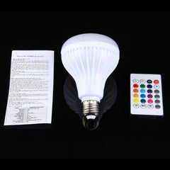 Smart E27 LED Bulb with Bluetooth Speaker and Remote Control