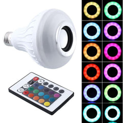 Smart E27 LED Bulb with Bluetooth Speaker and Remote Control