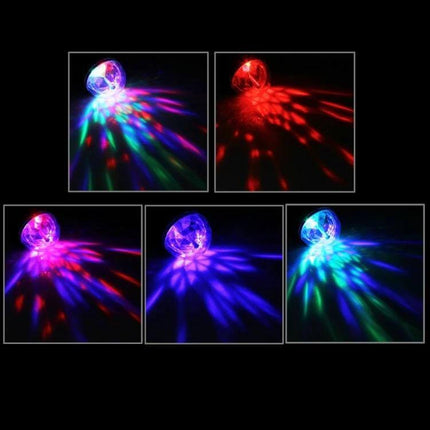 Bicycle Light With Rotating Stage Lighting Effect For Night Riding projecting colorful rotating beams for evening bike rides and parties